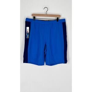 32 Degrees Cool Mens Gym to Swim Shorts 9" Drawstring Waist Size XL Blue NWT